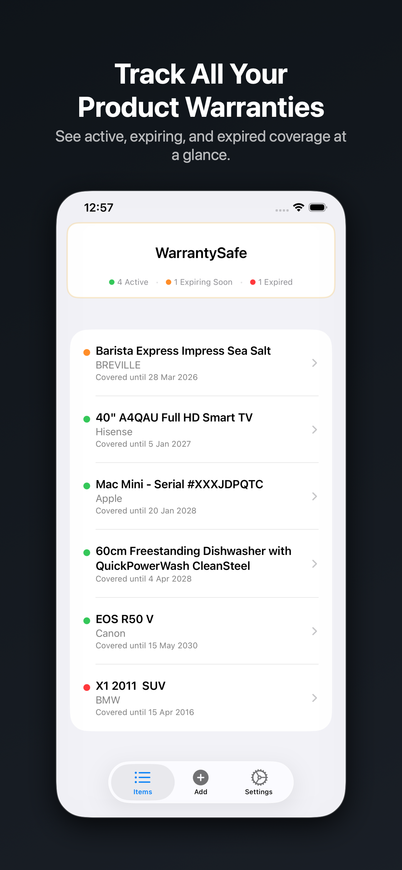Warranty Dashboard