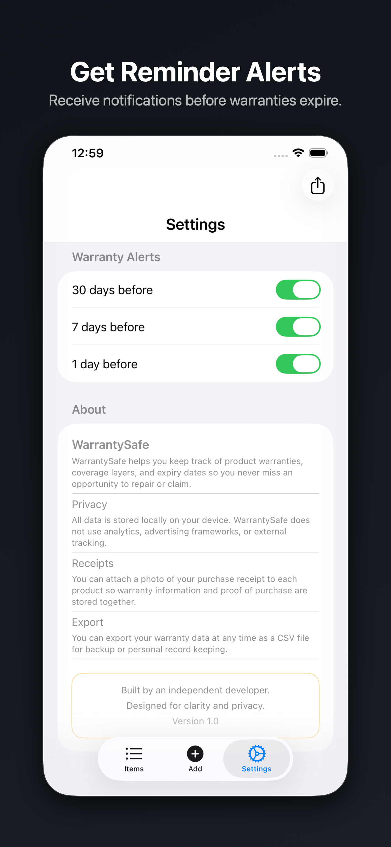 Reminder Settings