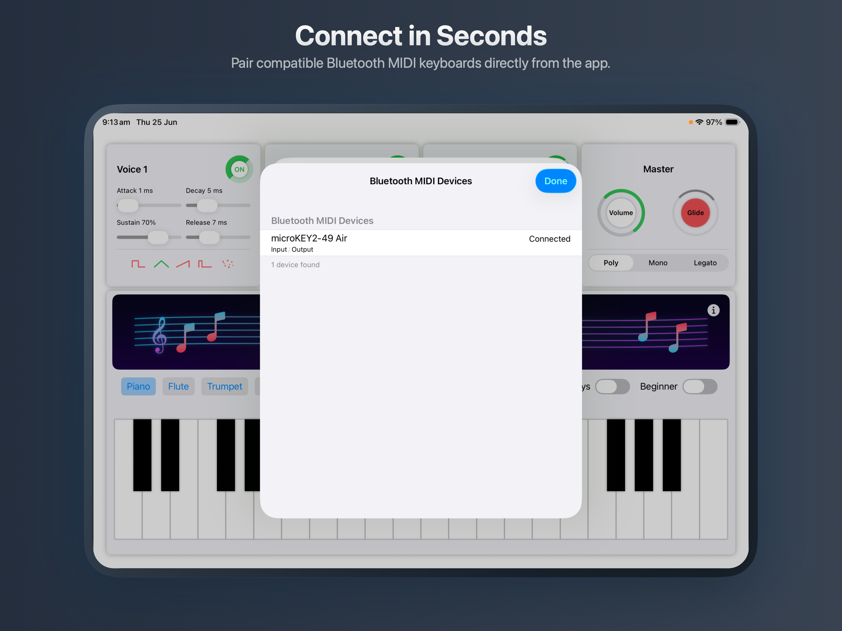 Connect via Bluetooth